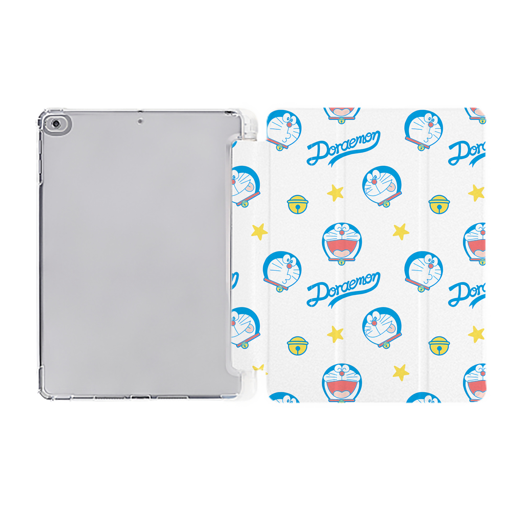 （画像用） ドラえもん Doraemon IPad ケース ペン収納付き 三つ折りスタンド PUレザー×シリコン 対応機種9.5/10.5/10.9インチ